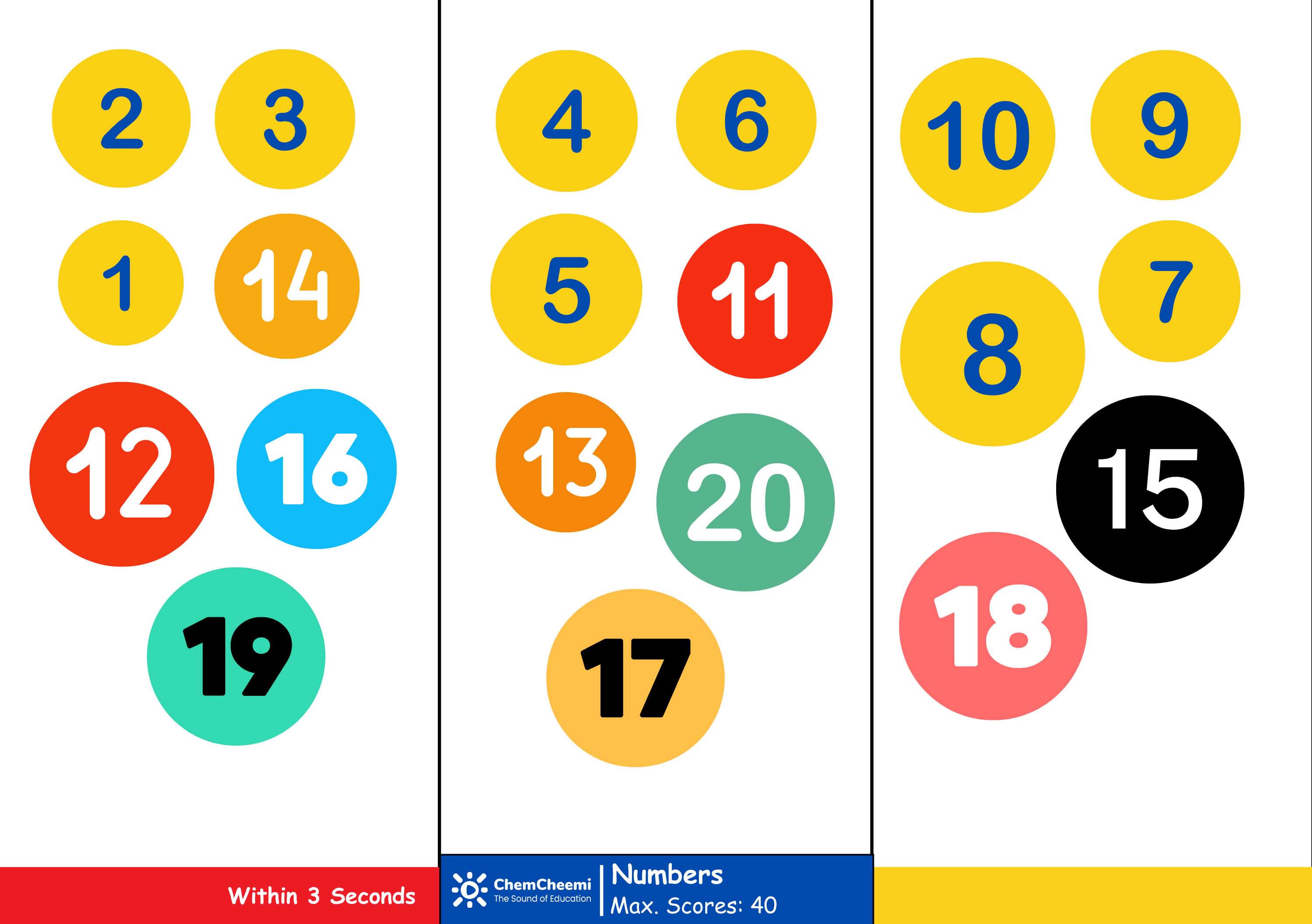 ChemshaBongo – Numbers (1–20)
